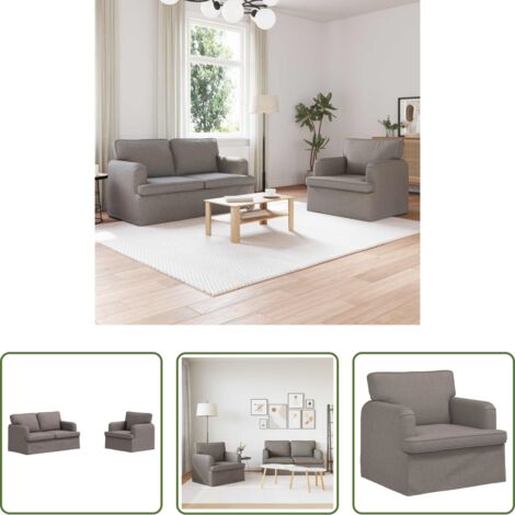 Sofá moderno -  Juego de Sofá 2 pcs Taupé 144 x 80 x 85 cm tela