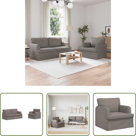Sofá moderno -  Juego de Sofá 2 pcs Taupé 162 x 80 x 85 cm tela