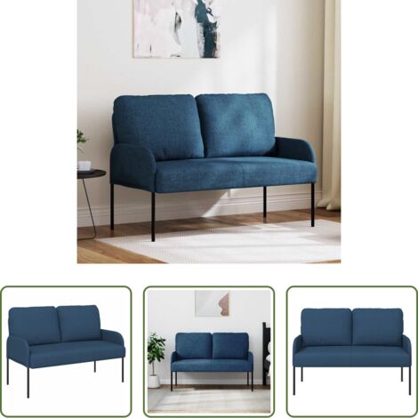 Sofá moderno -  Sofás con cojín 110cm Azul Madera contrachapada