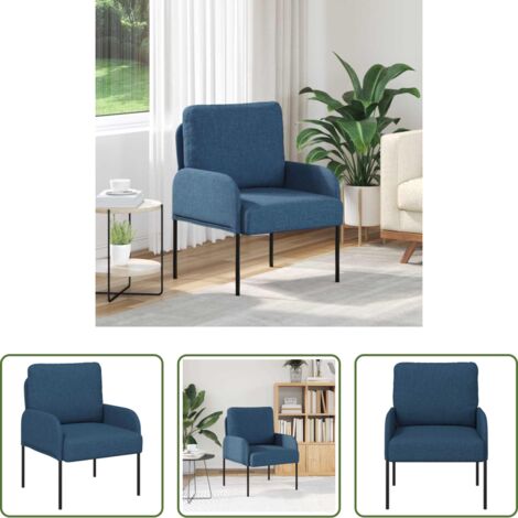 Sofá moderno -  Sofás con cojín 55cm Azul Madera contrachapada