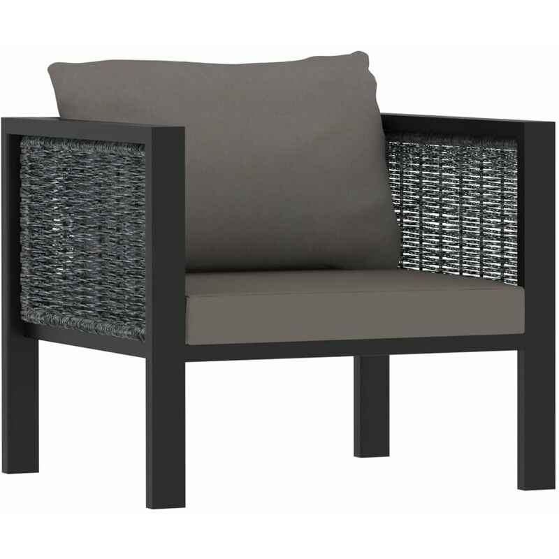 

Sofa modular con cojin ratan sintetico gris antracita