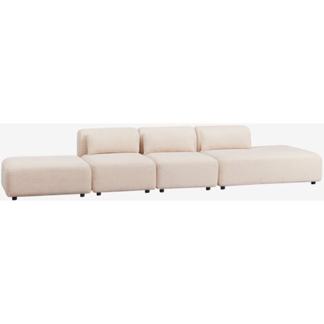 Sofá modular de 3 piezas con diván derecho y puff Fogler SKLUM             