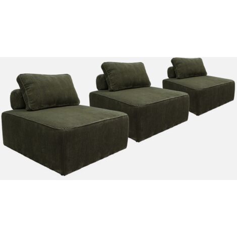 Sofá modular de pana, 3 plazas