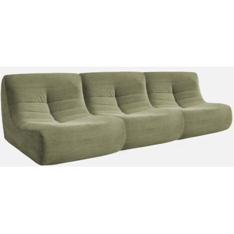 Sofá modular de pana, 3 plazas