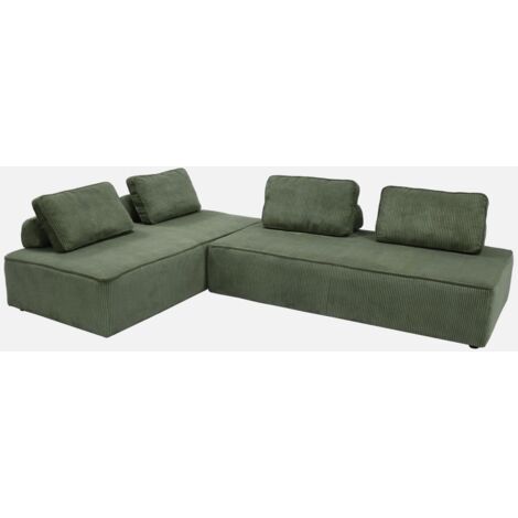 Sofá modular de pana, 4 plazas