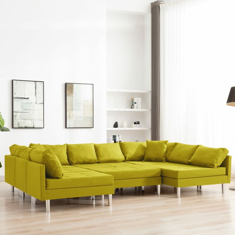 

Sofá modular de tela amarillo