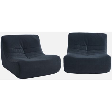 Sofá modular de terciopelo, 2 plazas