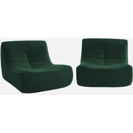 Sofá modular de terciopelo, 2 plazas