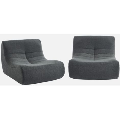 Sofá modular en borreguito texturizado, 2 plazas