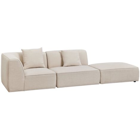 Sofá modular esquinero de 2 piezas con puff tapizado Cardea SKLUM             