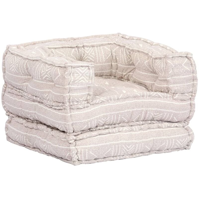 

Sofá modular individual de tela beige - Beige - Vidaxl