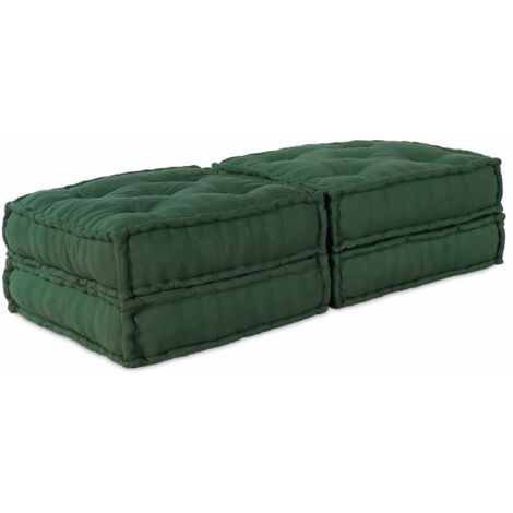 Sofá modular Manual 2 pcs Verde 70 x 70 x 36 cm tela
