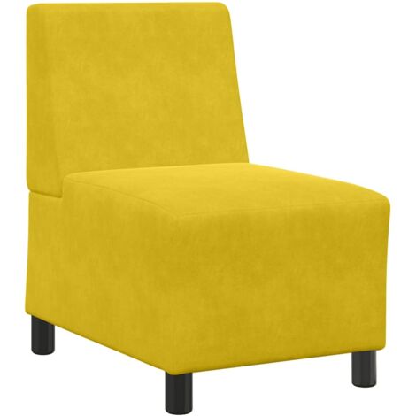 Sofá modular sin brazos amarillo 55 cm terciopelo vidaXL