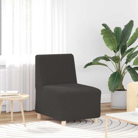 Sofá modular sin brazos  gris oscuro 55 cm tejido imitación lana rizada vidaXL