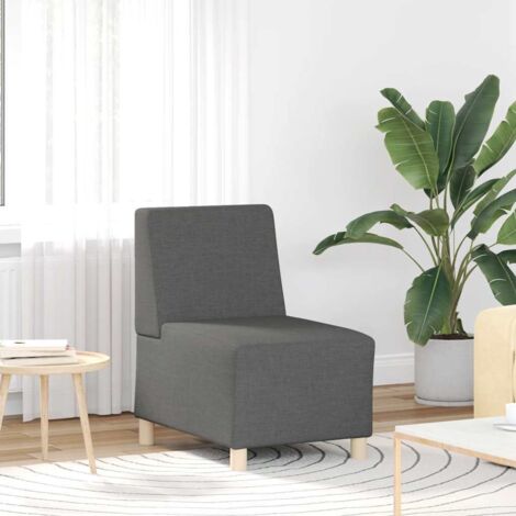 Sofá modular sin brazos gris oscuro 55 cm Tela vidaXL