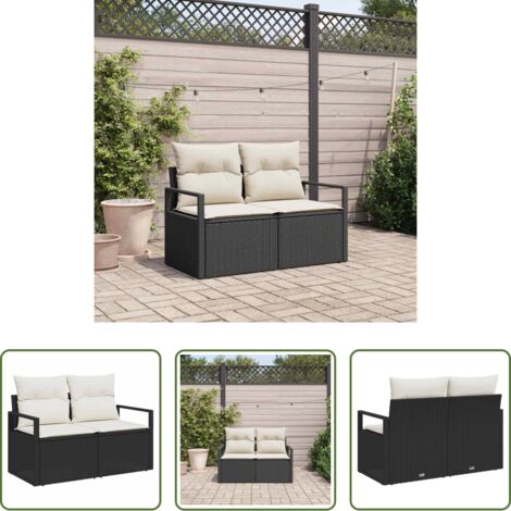 Sofá modular -  Sofá de jardín con cojín 120 x 62 x 69 cm. ratán sintético