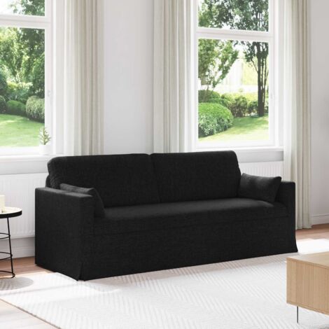 Sofá Negro 198 x 78 x 80 cm tela