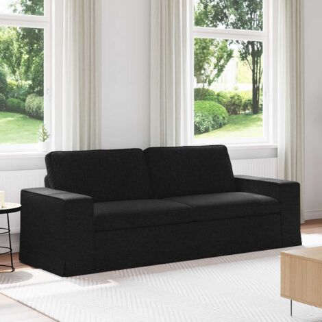Sofá Negro 222 x 80 x 82 cm tela