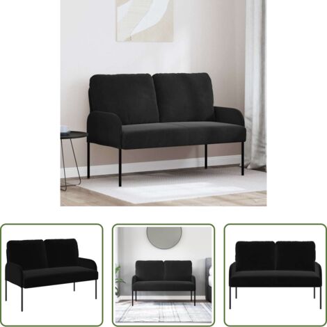 Sofá negro -  Sofás con cojín 110cm Negro Madera contrachapada