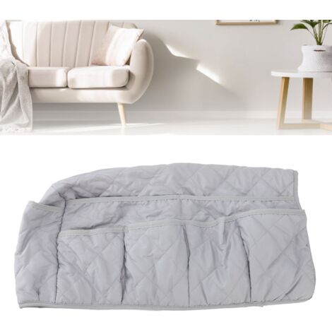 Sofa-Organizer mit 14 Fächern – Multifunktionale Armlehnen-Aufbewahrungstasche – Für Handy und Bücher – Polyester – Grau – 54 cm