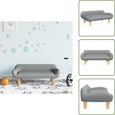 Sofá para niños de 3 a 6 años - vidaXL Sofá para niños de tela gris claro 70x40x24 cm - Sofá de espuma