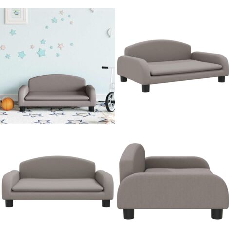 Sofá para niños de tela gris taupe 70x45x30 cm - Sofá infantil - Sofá gris