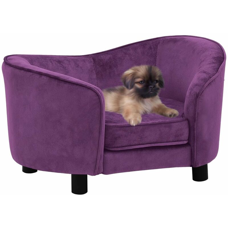 

Sofa para perro felpa burdeos 69x49x40 cm