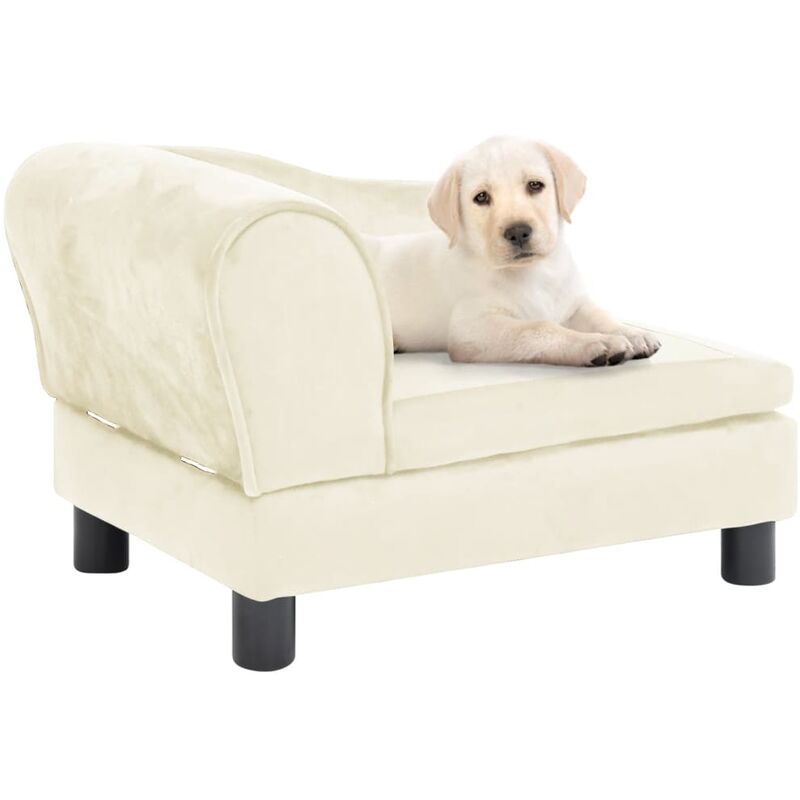 

BHD - Sofá para perro felpa color crema 57x34x36 cm