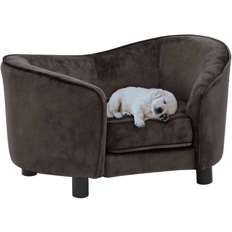 

BHD - Sofá para perro felpa marrón 69x49x40 cm
