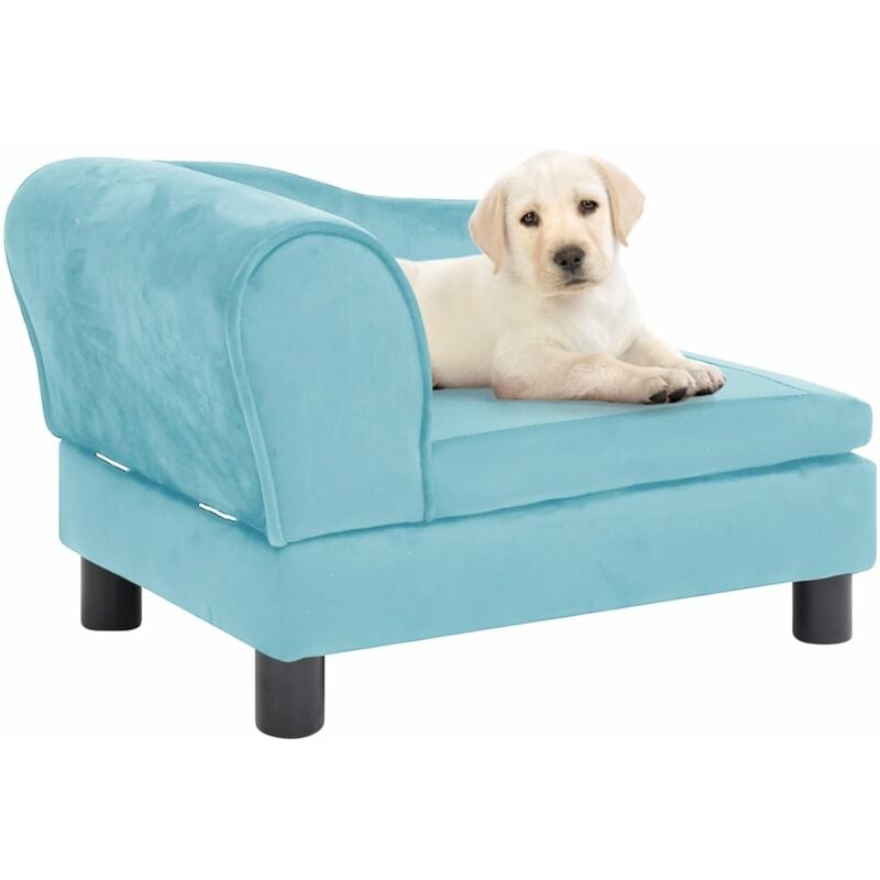 

BHD - Sofá para perro felpa turquesa 57x34x36 cm