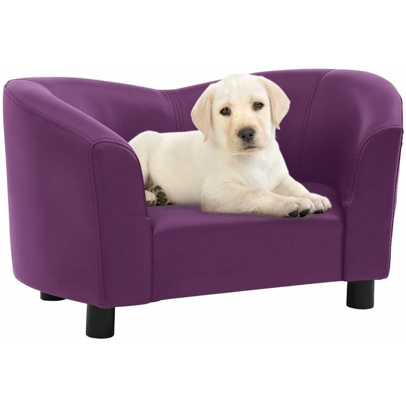 

Sofa para perros cuero sintetico borgona 67x41x39 cm