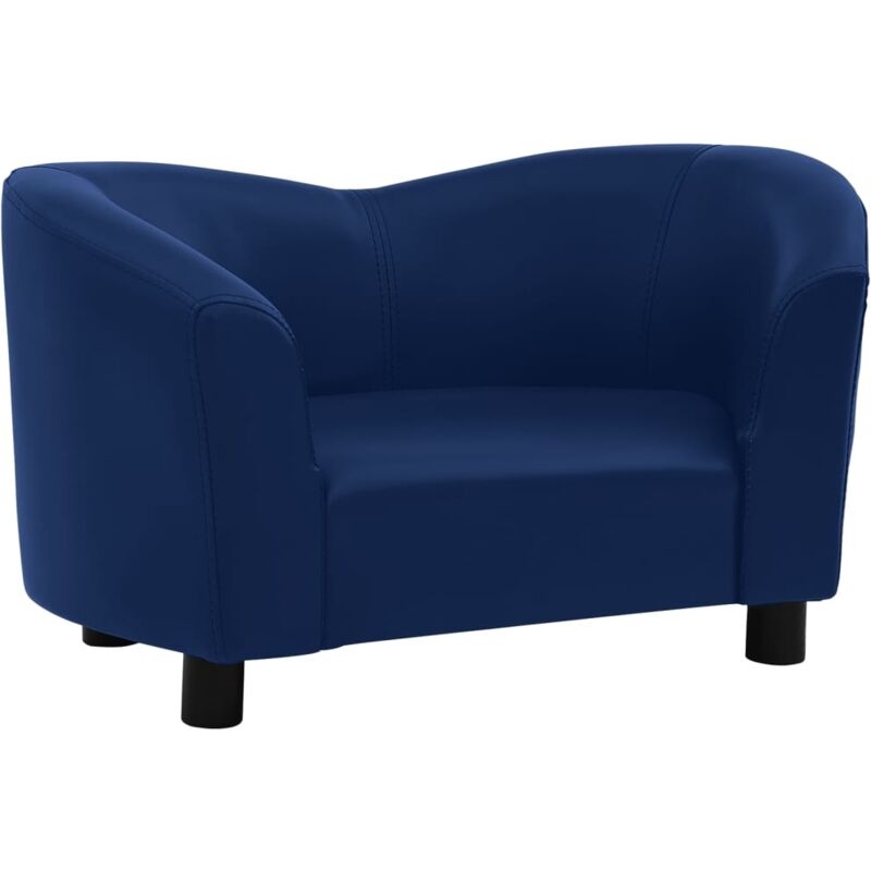 

vidaXL Sofá para perros cuero sintético azul 67x41x39 cm - Azul