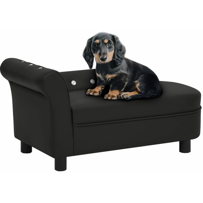 

BHD - Sofá para perros cuero sintético marrón 83x45x42 cm