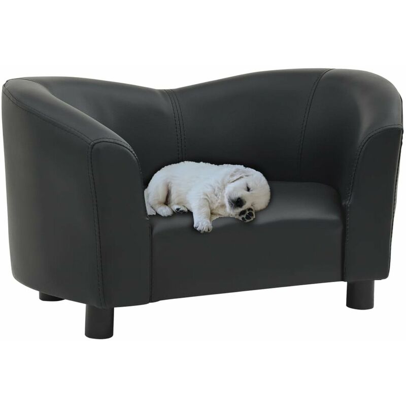 

Happyshopping - Sofa para perros cuero sintetico negro 67x41x39 cm