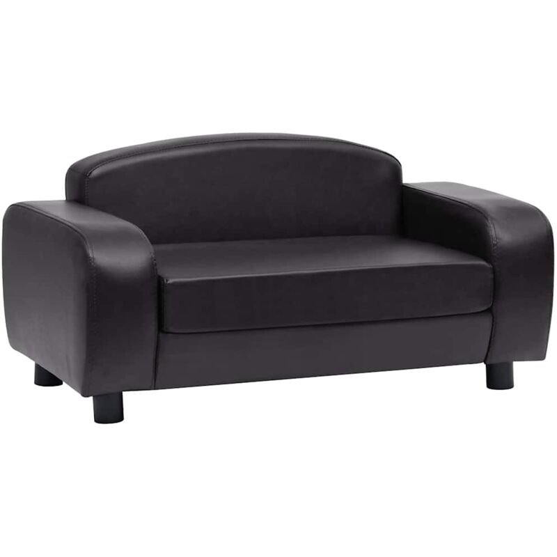 

vidaXL Sofá para perros cuero sintético negro 80x50x40 cm - Negro