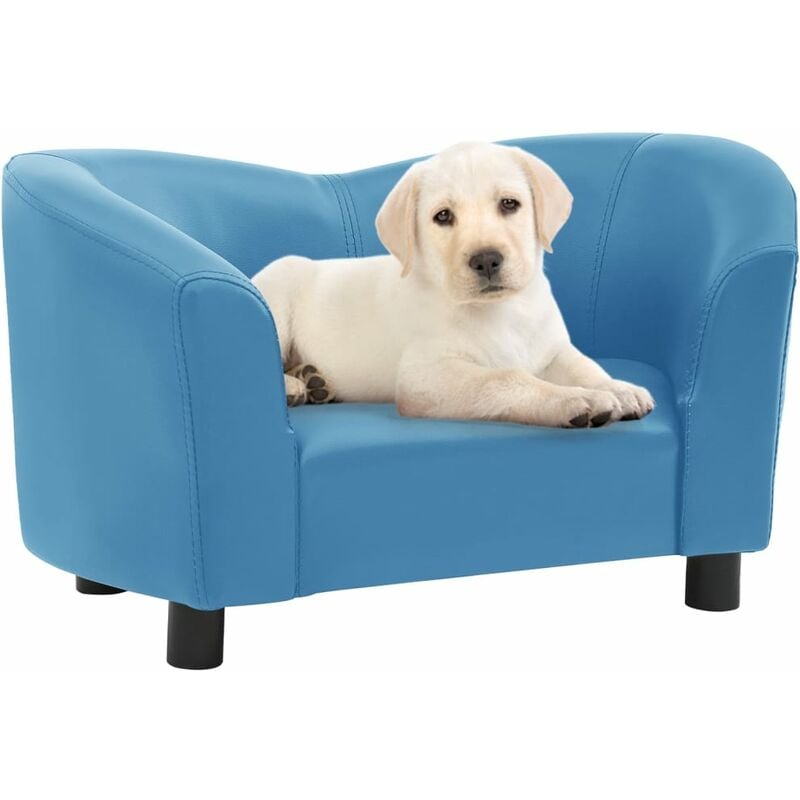 

BHD - Sofá para perros cuero sintético turquesa 67x41x39 cm