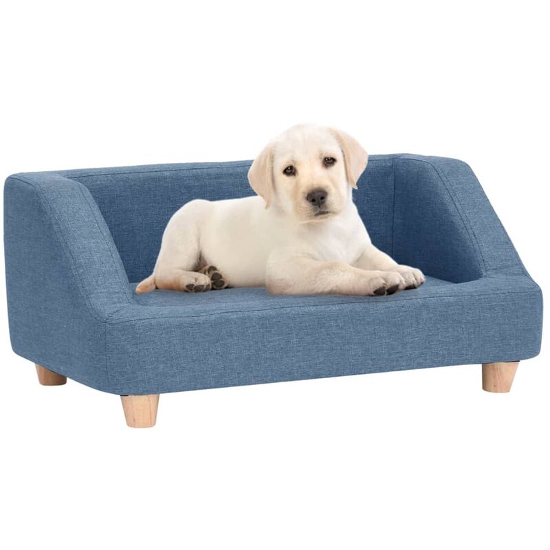 

BHD - Sofá para perros de lino azul 95x63x39 cm