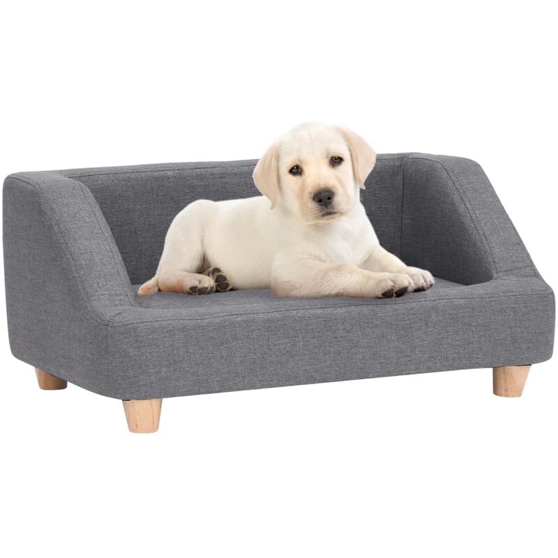 

BHD - Sofá para perros de lino gris 95x63x39 cm
