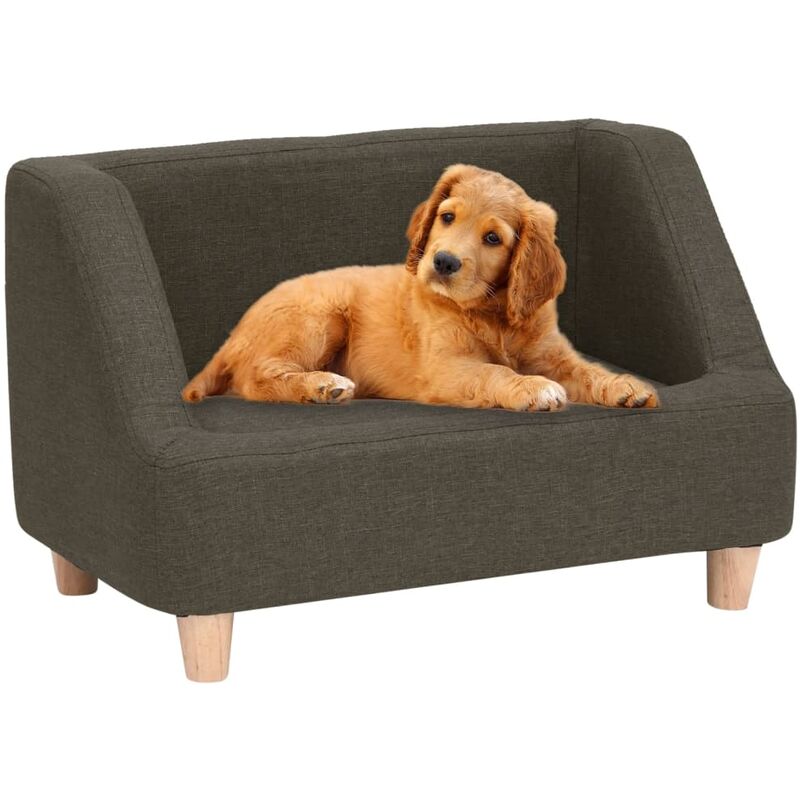 

BHD - Sofá para perros de lino gris oscuro 60x37x39 cm