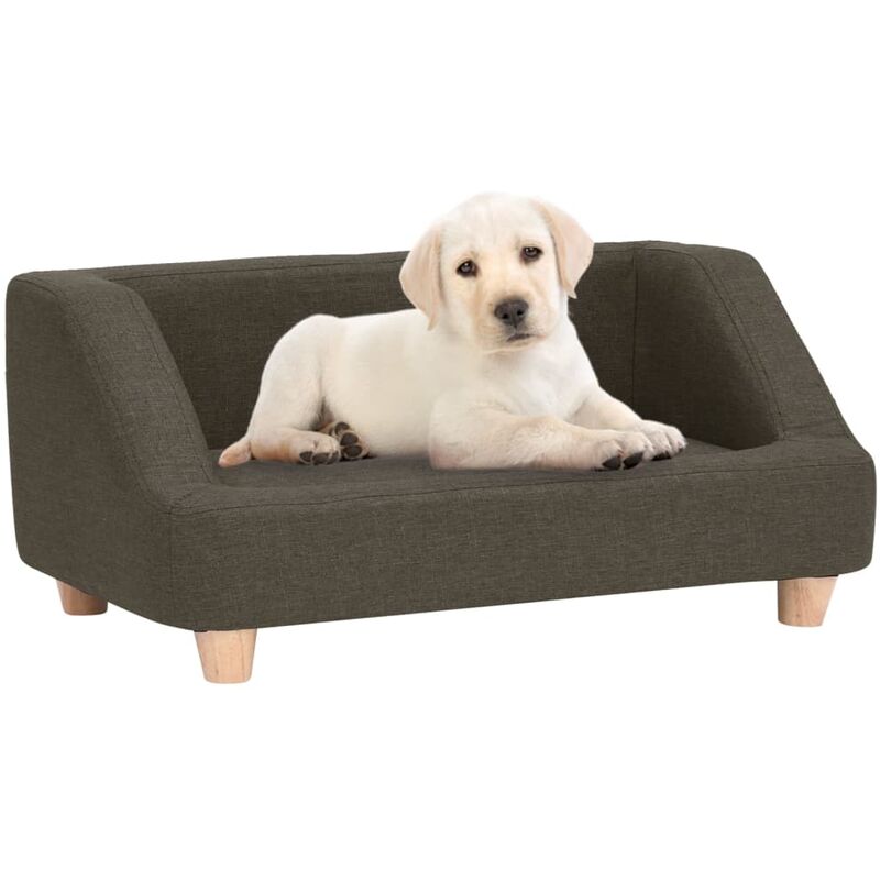 

BHD - Sofá para perros de lino gris oscuro 95x63x39 cm