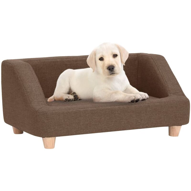 

BHD - Sofá para perros de lino marrón 95x63x39 cm