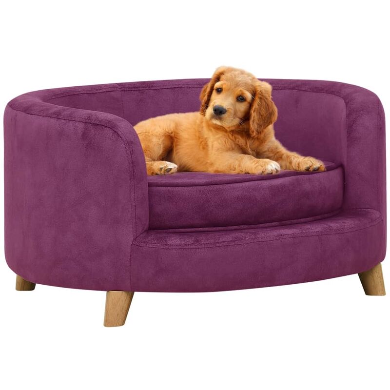 

BHD - Sofá para perros felpa borgoñal 69x69x36 cm