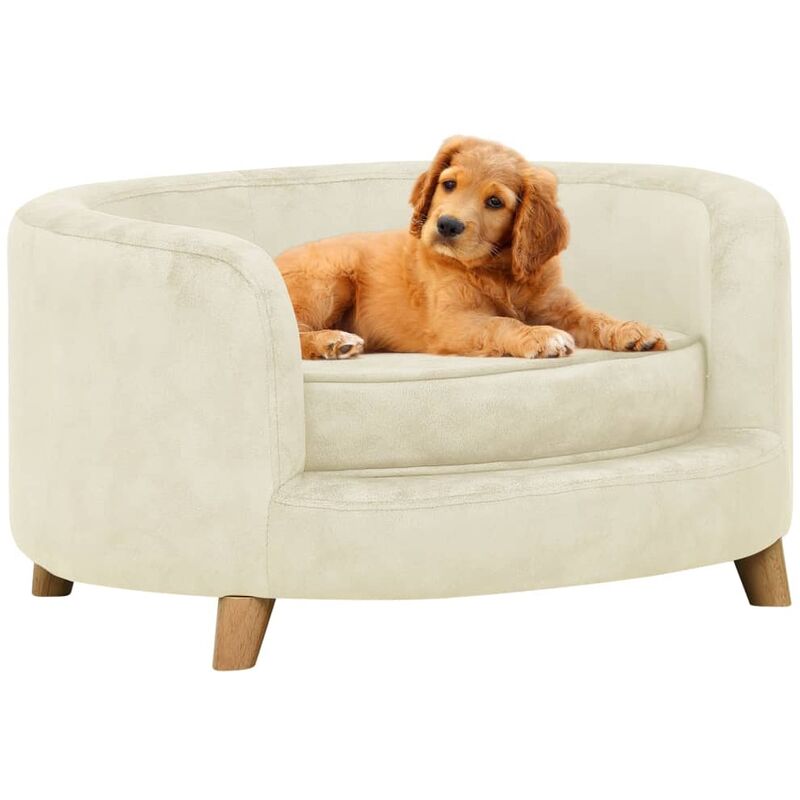 

BHD - Sofá para perros felpa crema 69x69x36 cm