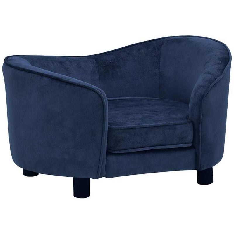 

vidaXL Sofá para perros felpa azul 69x49x40 cm - Azul