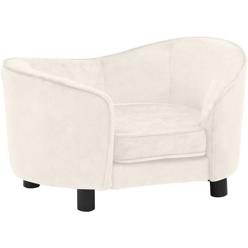 

vidaXL Sofá para perros felpa crema 69x49x40 cm - Crema