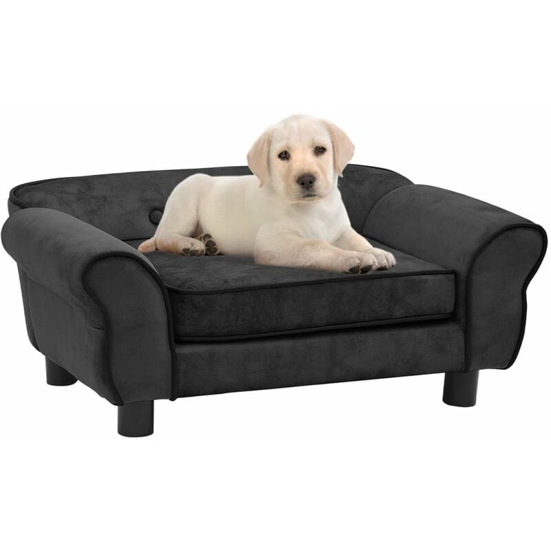 

Sofa para perros felpa gris oscuro 72x45x30 cm