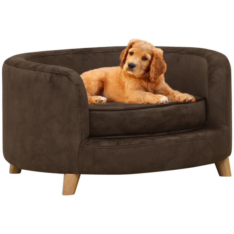

BHD - Sofá para perros felpa marrón 69x69x36 cm