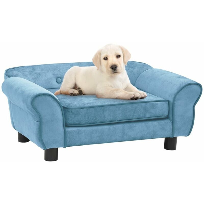 

Sofa para perros felpa turquesa 72x45x30 cm