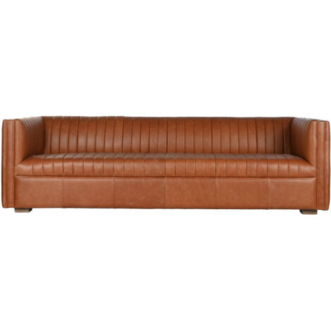 Sofa Piel 246,5X92X73 4 Plazas Cognac