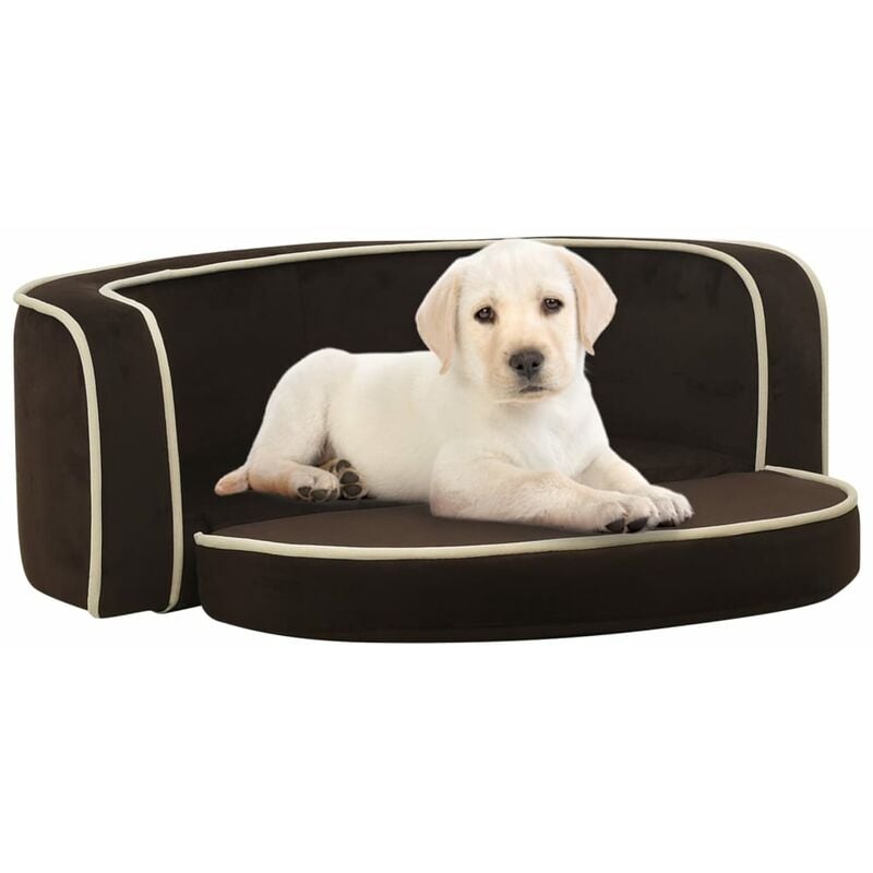 

BHD - Sofá plegable para perros cojín lavable felpa marrón 73x67x26cm